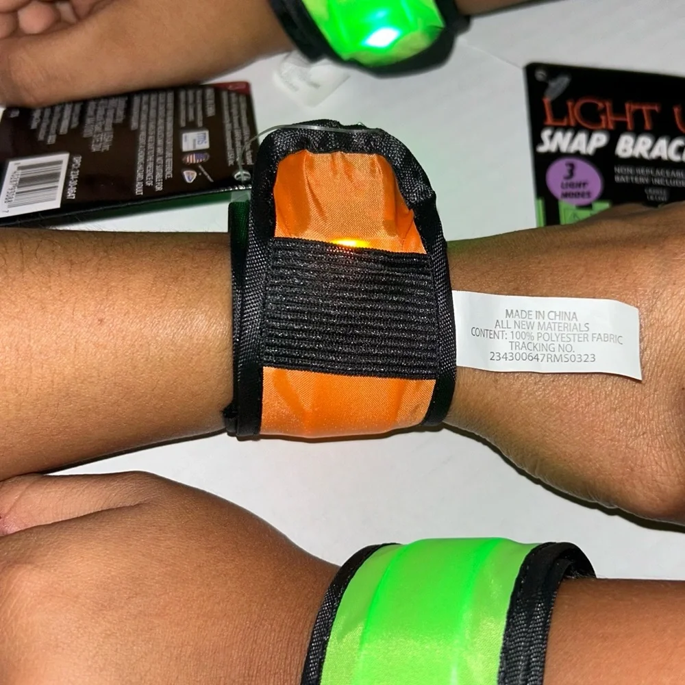Lot of 3 Bracelet Band Night Light Safety for Ankle Arm Running Walking Bike - Picture 4 of 6